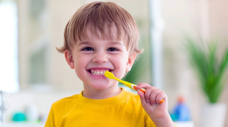 Kind leert tandenpoetsen, tips voor gezonde mondhygiëne bij peuters